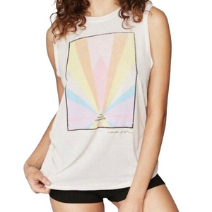 Spiritual Gangster Connected‎ Chakra Graphic Print Sleeveless Tank Top